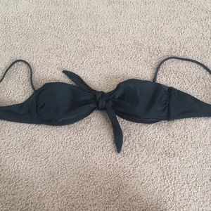 Black bandeau swim top
